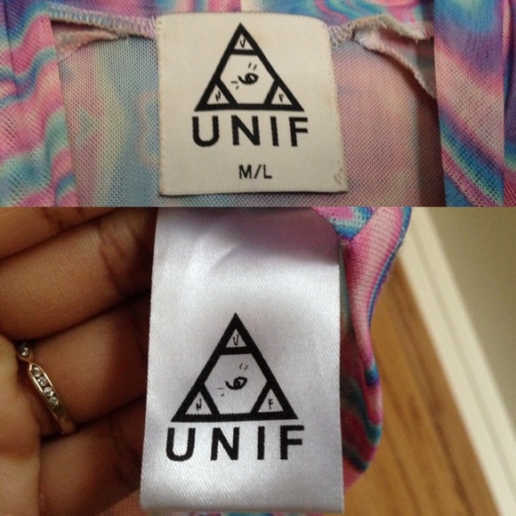 Rare UNIF Trippy Sheer Melt Plex Crop Top M/L - Picture 8 of 8